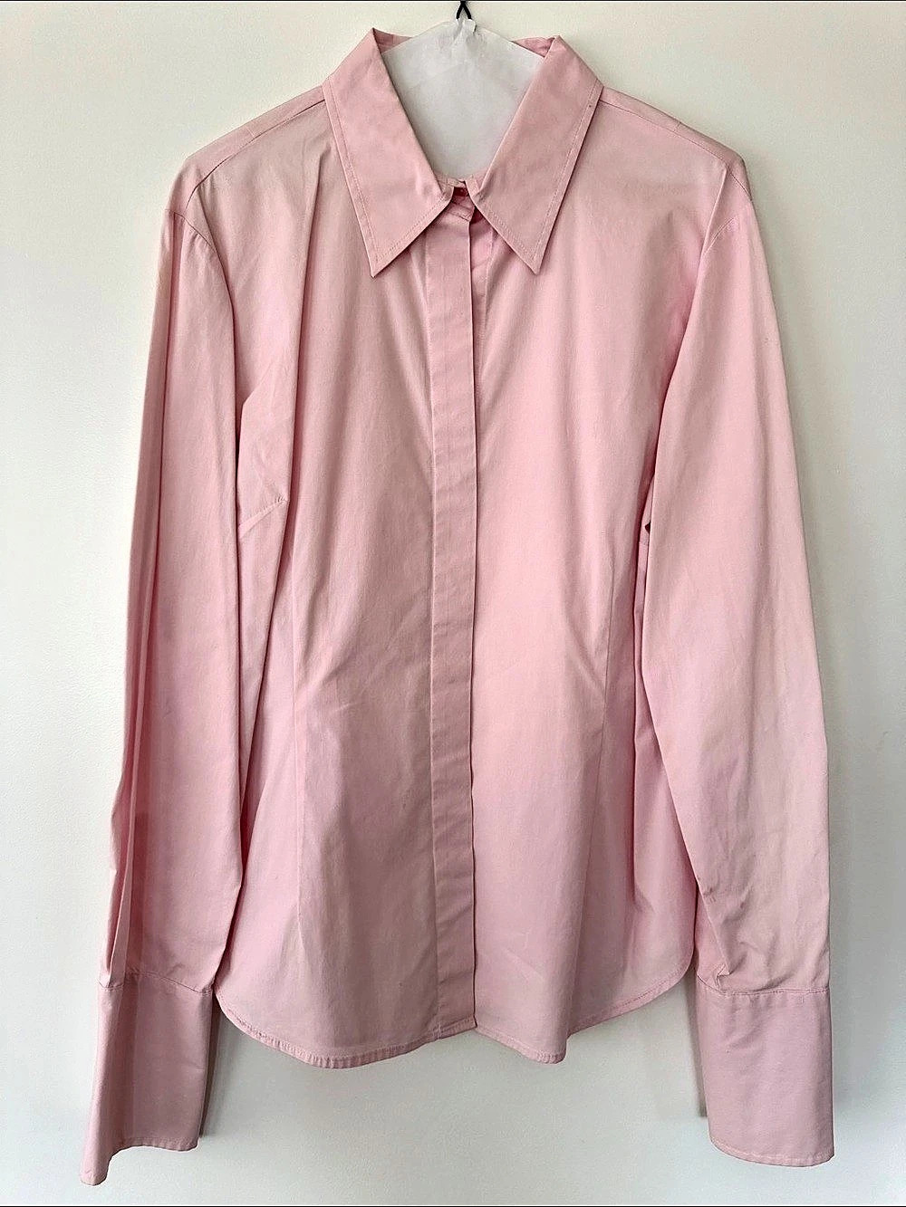 Moda International Pink Button Down Shirt Size Large Like New